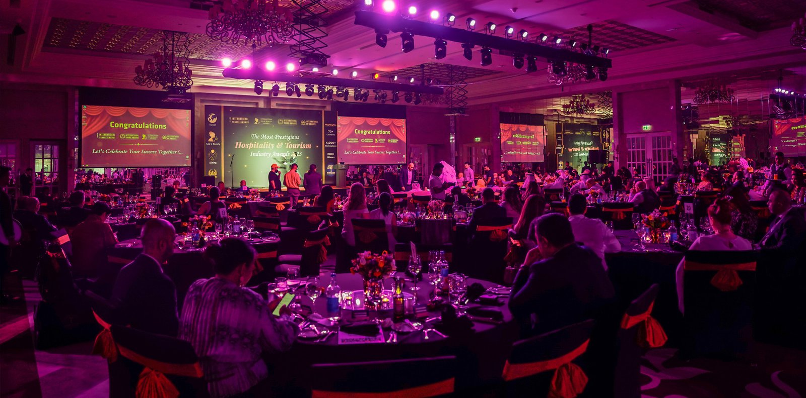Guests at an Arabian Best of Best Awards gala dinner, where manufacturing award winners from across the GCC are recognised